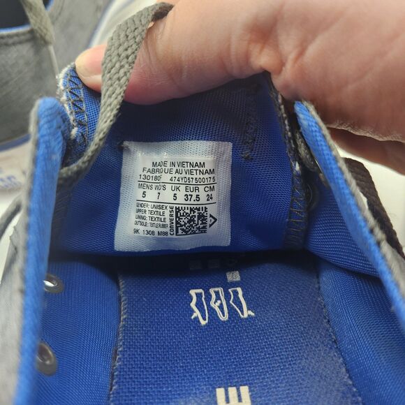 Converse Unisex All Star Canvas Denim Gray Sneakers 130180F Womens 7 Mens 5 - Picture 8 of 8